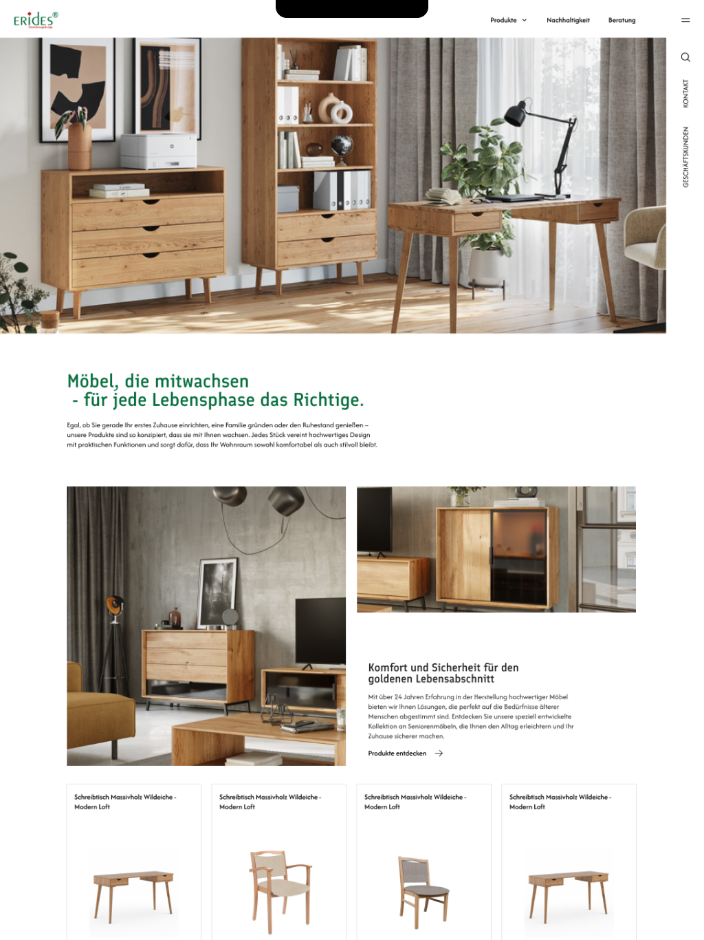 Erides Device – Webprojekt