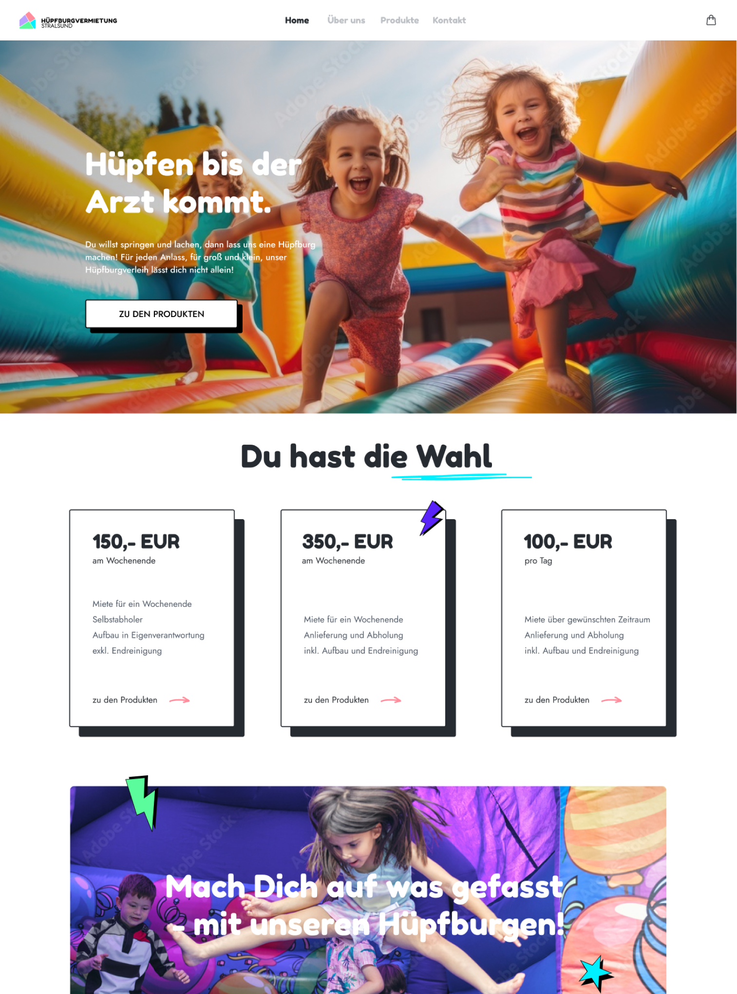 Huepfburg Device – Webprojekt