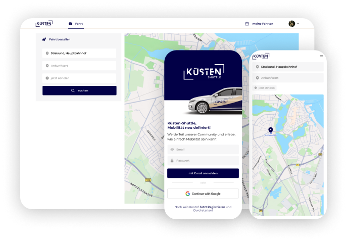 Kuestenshuttle Device – Webprojekt