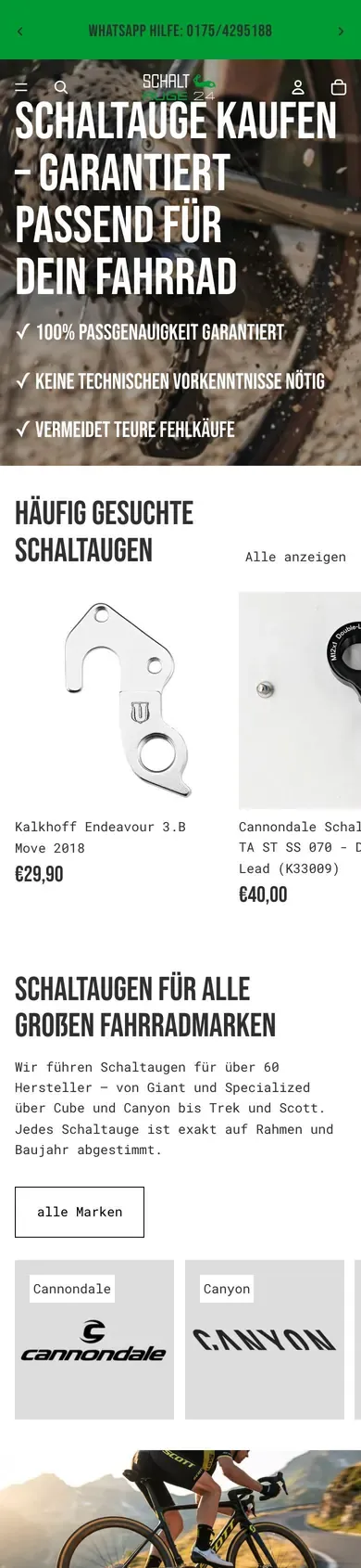 Schaltauge24 Shopify-Shop auf dem Smartphone