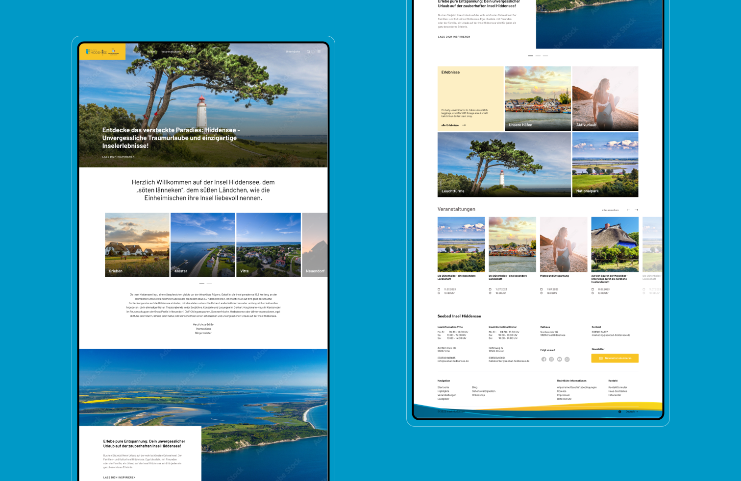 Seebadhiddensee Design – Webprojekt