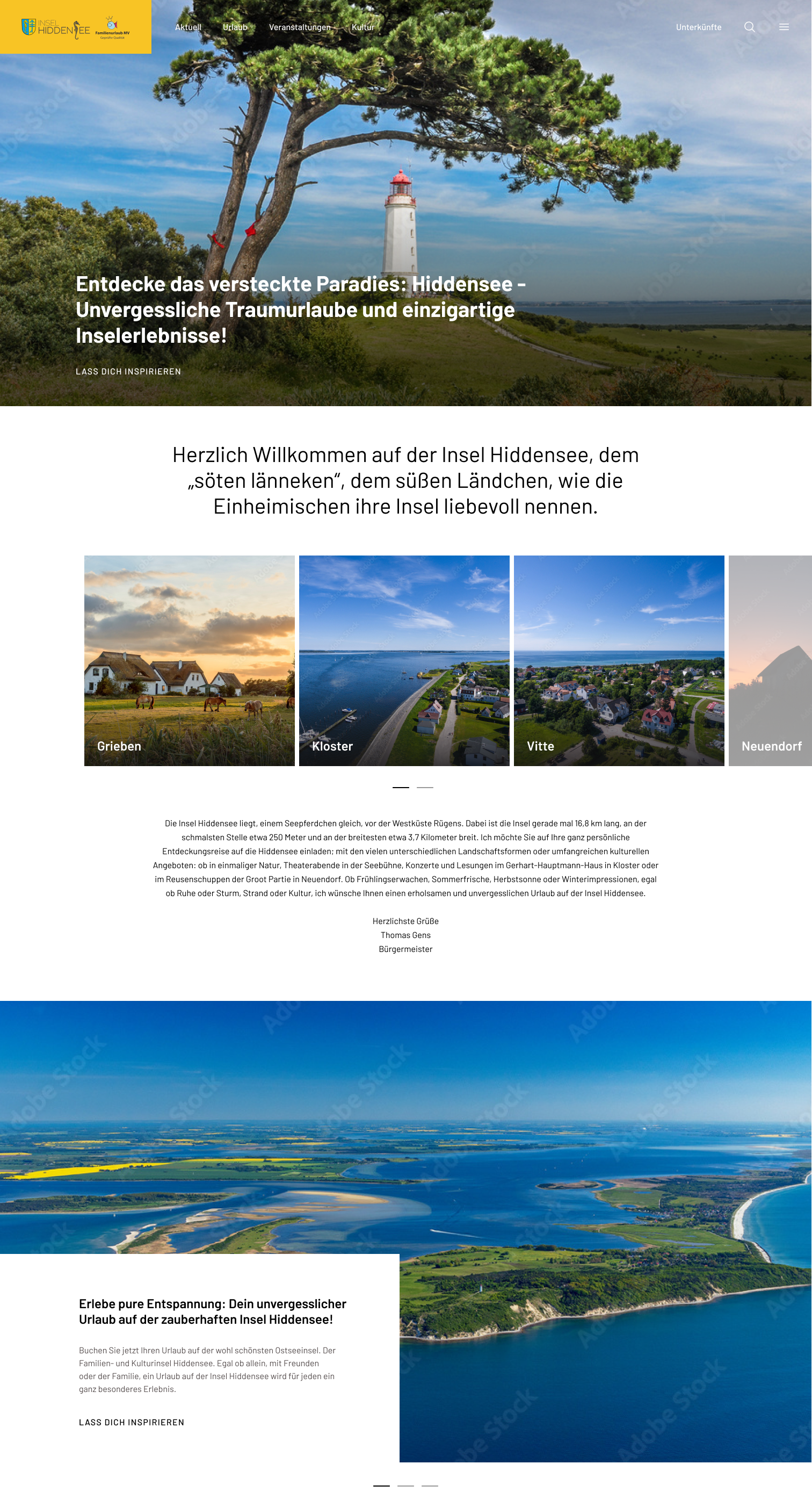 Seebadhiddensee Device – Webprojekt