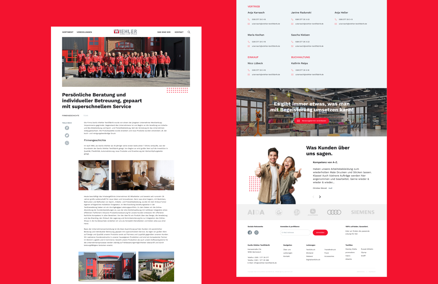 Wiehler About – Webprojekt