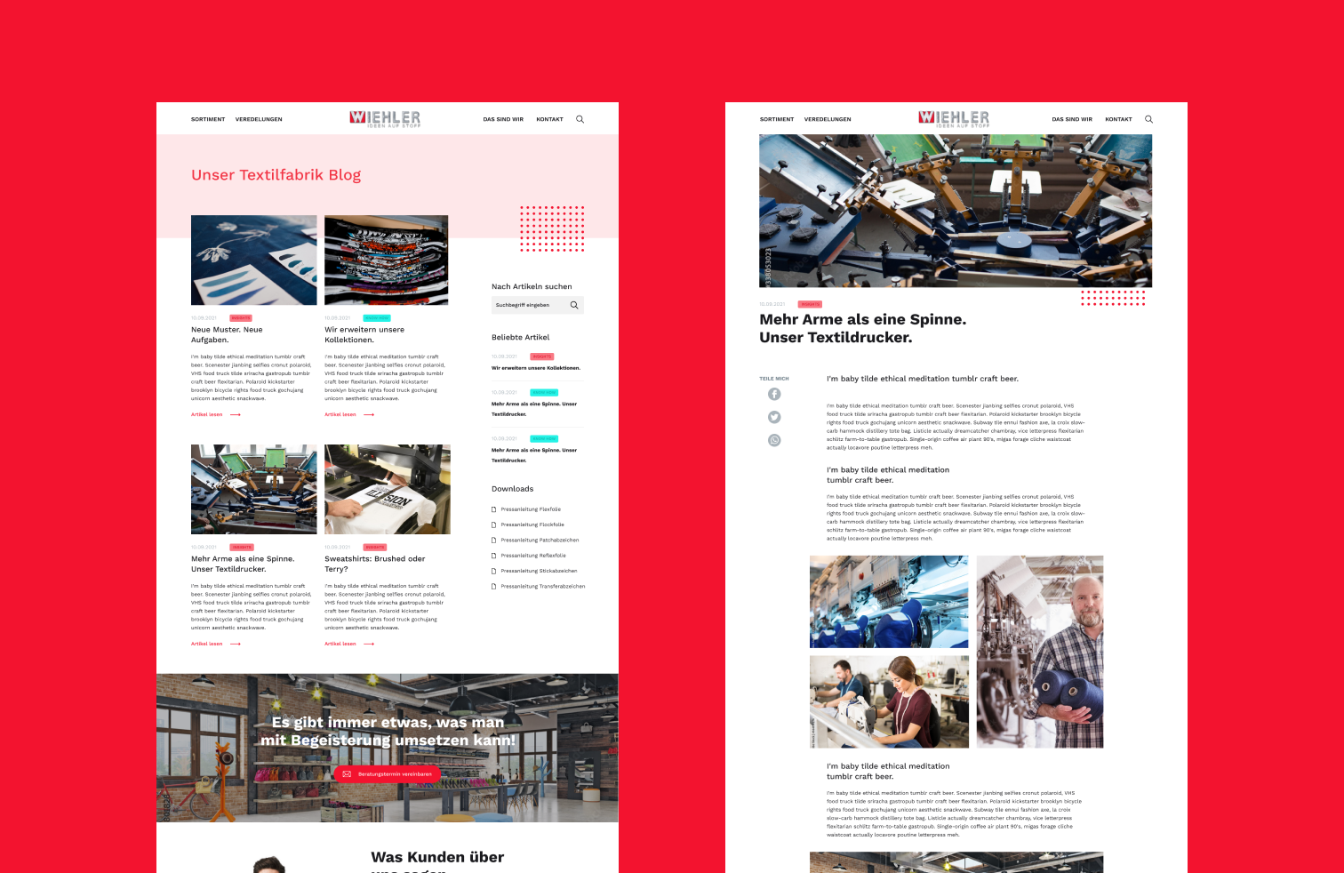 Wiehler Blog – Webprojekt